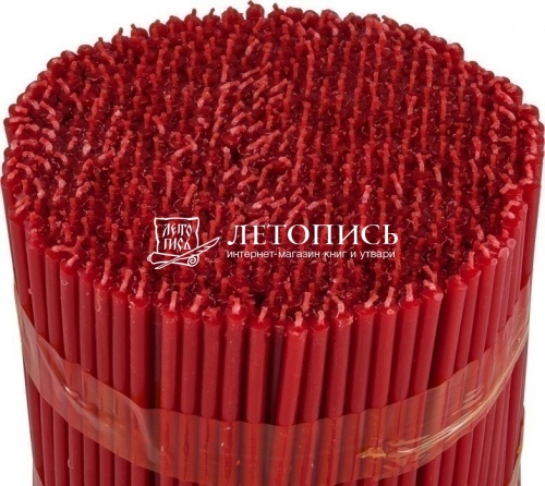 Красные восковые свечи "Калужские" № 100 - 2 кг, 500 шт., станочные фото 3