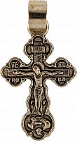 Нательный крест, металлический, малый (цвет «бронза»), 10 штук (арт. 09015)