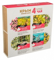 Набор плодово-травяных чаев "Крым, Южный берег", 4 вида чая в подарочной упаковке