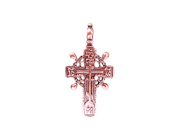 Голгофский нательный восьмиконечный крест из меди (арт. 10555)