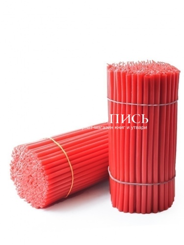 Красные восковые свечи "Калужские" № 60 - 1 кг, 150 шт., станочные фото 2