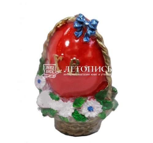 Свеча декоративная "Пасхальное яйцо в корзине" (арт. 13486)