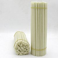 Свечи восковые Белые №40, 1 кг (церковные, содержание пчелиного воска не менее 50%)