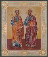 Икона святых апостолов Петра и Павла (оргалит, 210х170 мм)