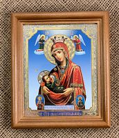Икона Пресвятая Богородица "Млекопитательница" (двойное тиснение, 155х130 мм, арт. 17171)