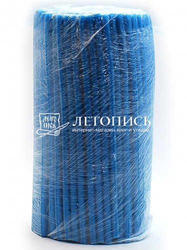 Свечи восковые синие "Дивеевские" № 80 - 1 кг, 200 шт., станочные фото 2