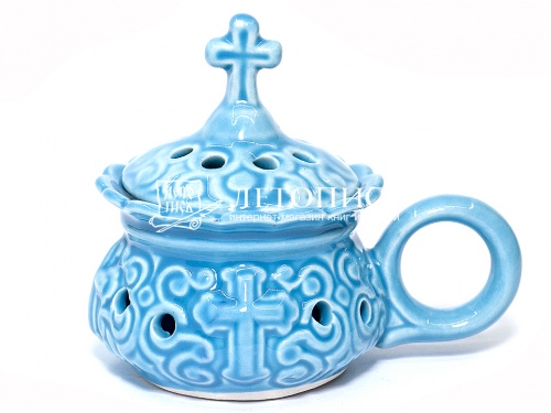 Кадильница керамическая голубая (Арт. 17460)