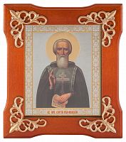 Икона святой преподобный Сергий Радонежский, чудотворец (арт. 11597)