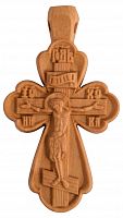 Крест нательный из дерева (груша) с распятием (арт. 10009)