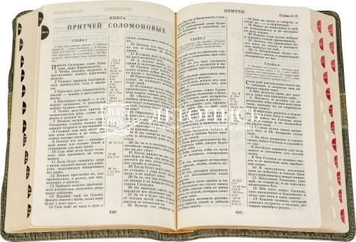 Библия в тканевом переплете, синодальный перевод, золотой обрез (арт. 09630) фото 2