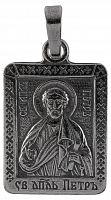 Икона нательная с гайтаном: мельхиор, серебро "Святой Первоверховный Апостол Петр " 