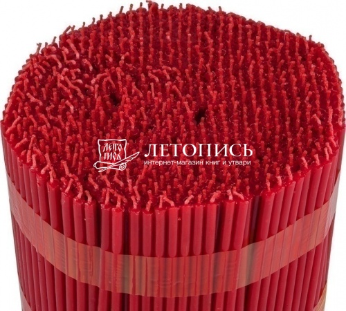 Красные восковые свечи "Калужские" № 140 - 2 кг, 700 шт., станочные фото 3