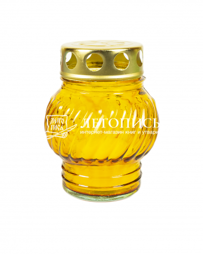 Неугасимая лампада желтая из стекла со сменной вставкой (арт. 19665)