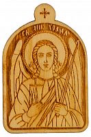 Образ нательный деревянный с гайтаном "Святой Ангел Хранитель"