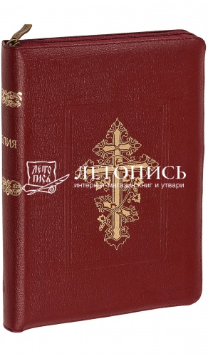 Библия в кожаном переплете на молнии, синодальный перевод, золотой обрез (арт.07388)