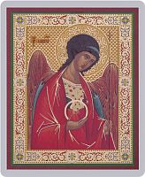Икона "Святой Архангел Михаил" (ламинированная с золотым тиснением, 80х60 мм)