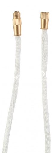 Гайтан шелковый на закрутке (цвет белый, 1,5 мм., 60 см., 10 шт) фото 2