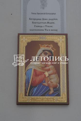Икона Божией Матери "Отчаянных Единая Надежда" (оргалит, 90х60 мм) фото 3