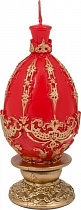Свеча декоративная "Пасхальное яйцо в узорах" (Арт. 09838)  115х50 мм.