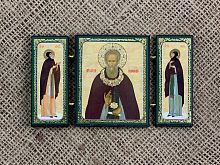 Икона-складень святой преподобный Сергий Радонежский и родители его (арт. 17250)