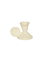 Подсвечник церковный керамический Лилия белый, подсвечник для свечи религиозный, d - 10 мм под свечу
