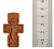Крест нательный из дерева (40х25, светлый, груша) (арт. 10007)