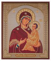 Икона Божией Матери "Тихвинская" (оргалит, 120х100 мм)