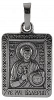 Икона нательная с гайтаном: мельхиор, серебро "Святой Преподобный Валерий Севастийский" 