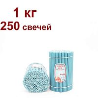 Свечи восковые Медово - янтарные голубые №100, 1 кг (церковные, содержание пчелиного воска не менее 50%)