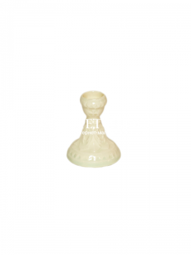 Подсвечник церковный керамический Классический белый, подсвечник для свечи религиозный, d - 10 мм под свечу