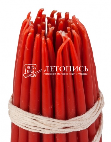 Свечи "Маканые красные" № 19, 50 шт. (содержание воска не менее 75% арт. 14033) фото 3