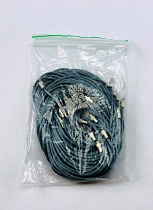 Гайтан шелковый на закрутке (цвет серый, 1,5 мм., 60 см., 20 шт)