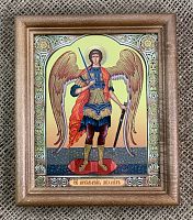 Икона Архангел Михаил (двойное тиснение, 155х130 мм, арт. 17282)