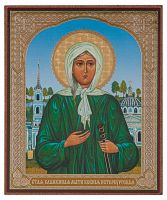 Икона святая блаженная Ксения Петербургская  (оргалит, 120х100 мм)