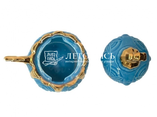Кадильница керамическая голубая с золотом (Арт. 18637) фото 3