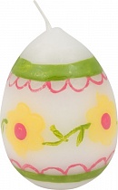 Пасхальный набор из двух свечей в виде яйца с росписью