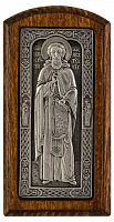 Икона святой преподобный и чудотворец Сергий Радонежский, ростовая (серебрение)