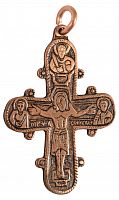 Крест нательный с распятием Иисуса Христа из меди (арт. 10513)