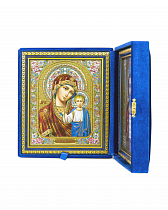 Складень венчальный, синий бархат (арт. 19626)