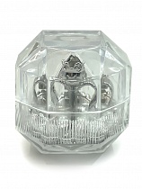 Подсвечник церковный металлический серебро с ручками, подсвечник для свечи религиозный, d - 8 мм под свечу (Арт. 19663)