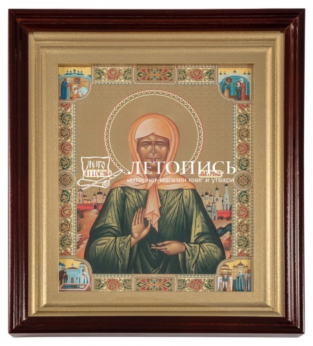 Киот с иконой святая блаженная Матрона Московская