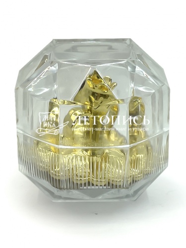 Подсвечник металлический, цвет золото, в индивидуальной пластиковой упаковке (Арт. 19662) фото 2