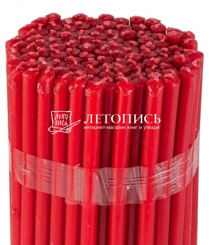 Красные восковые свечи "Калужские" № 20 - 2 кг, 108 шт., станочные фото 3