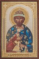 Икона "Святой благоверный князь Роман рязанский" (оргалит, 90х60 мм)