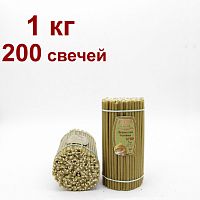 Свечи восковые Душистая Поляна № 80, 1 кг (церковные, содержание пчелиного воска не менее 80%)