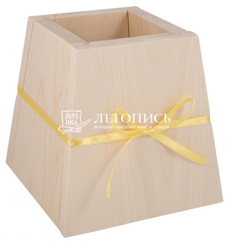 Пасочница деревянная "Славянская" в упаковке с лентой, объем 1000 мл. (арт. 10055)