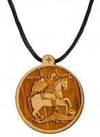 Образ нательный деревянный с гайтаном "Святой Георгий Победоносец"
