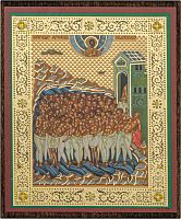 Икона "Сорока мученикам Севастийским" (на дереве с золотым тиснением, 80х60 мм)