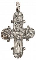 Крест нательный «Божья Матерь с младенцем» (посеребрение, арт. 10518)