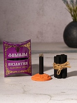 Набор ароматных кадильных свечей с подставкой №3: Гардения, Кедр, Фиалка (маленькие) 21 шт., длина 42 мм, диаметр 8мм
